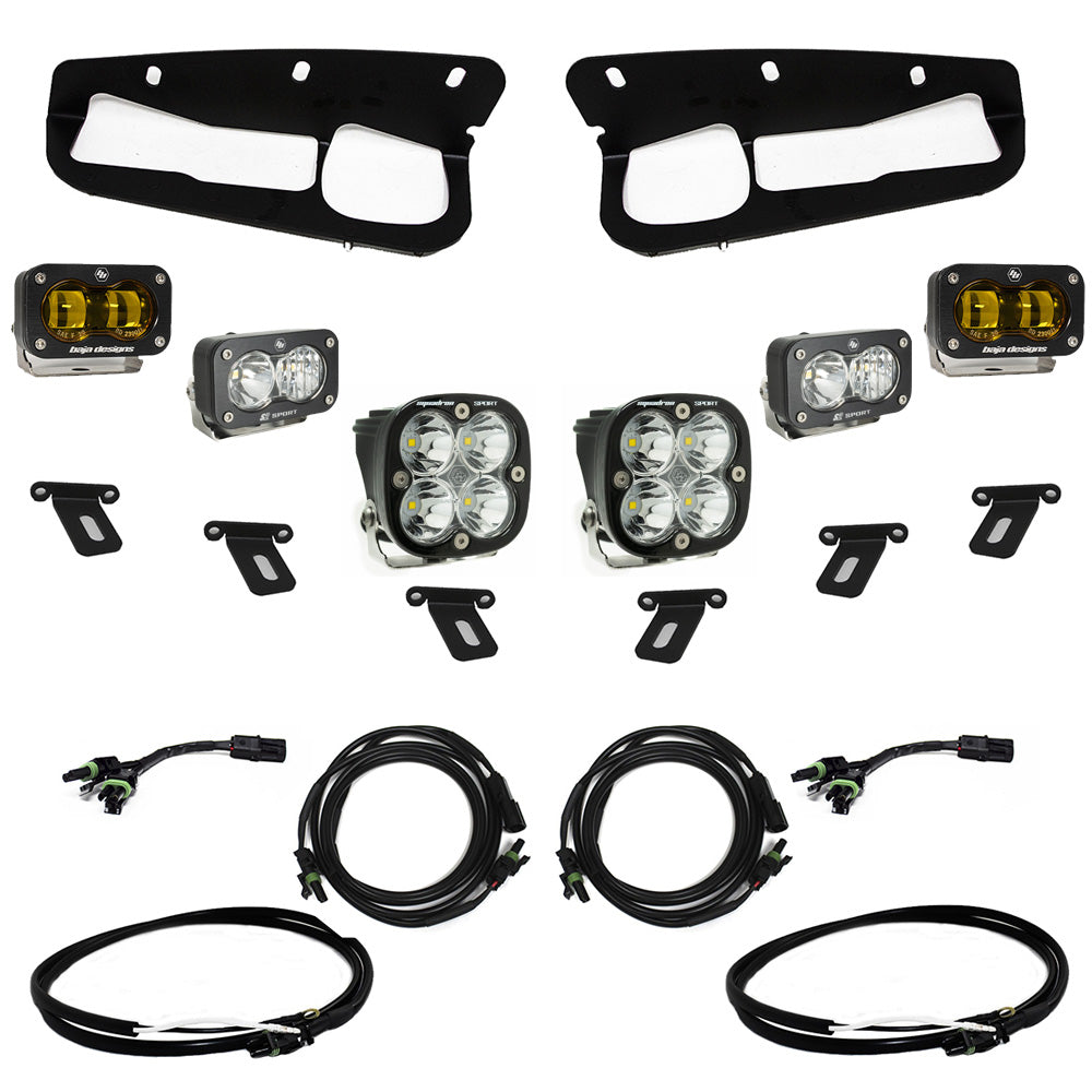 2021+ Ford Bronco S2 SAE “Sportsmen” Fog Pocket Light Kit Amber Upfitter Wiring parts