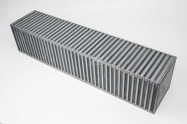 High-Performance Bar & Plate Intercooler Core 27x6x6 - Vertical Flow Front View