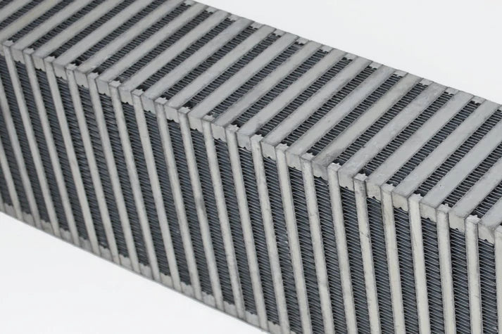 High-Performance Bar & Plate Intercooler Core 27x6x3 - Vertical Flow Front View