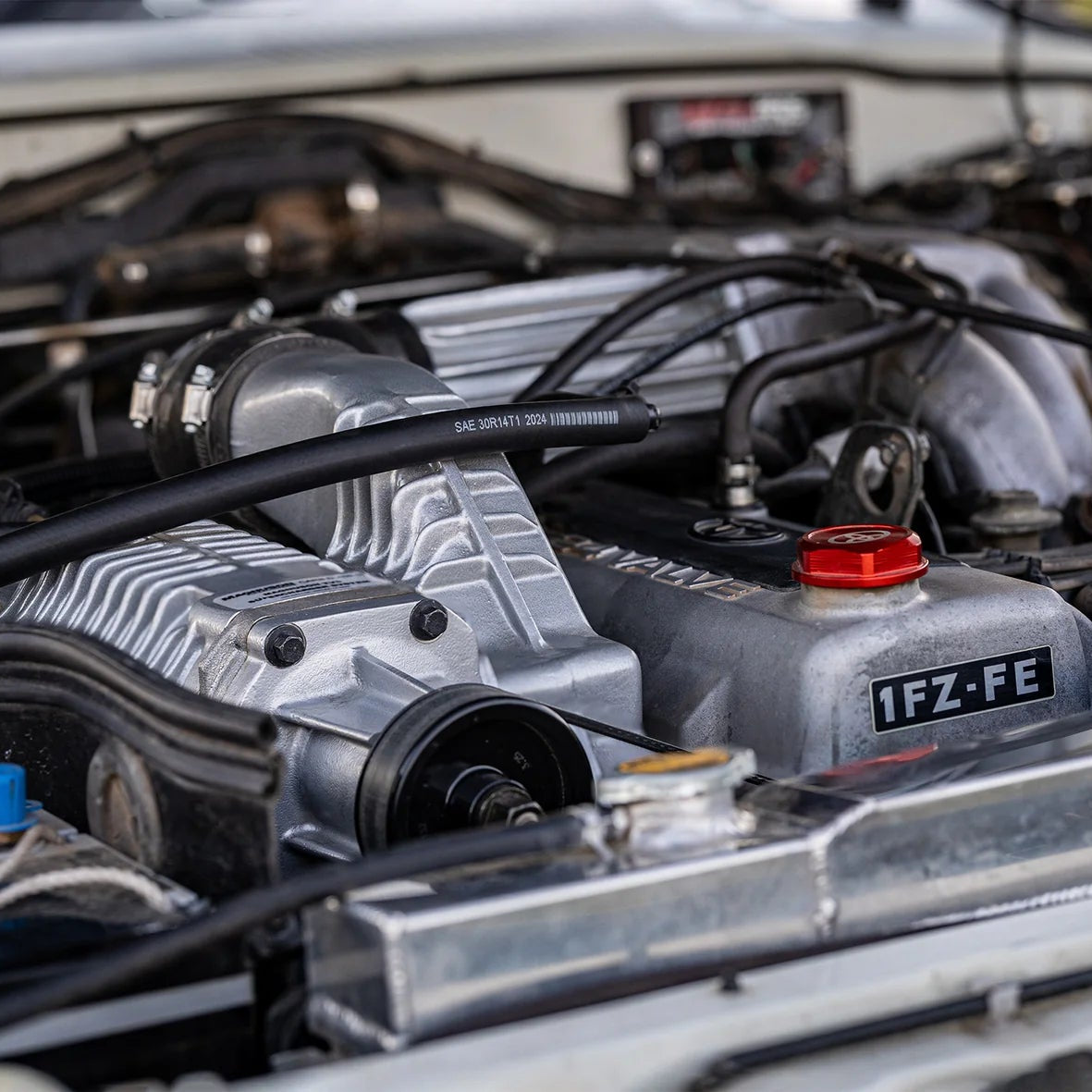 Classic Series Toyota Land Cruiser 4.5L I6 Supercharger System Front View