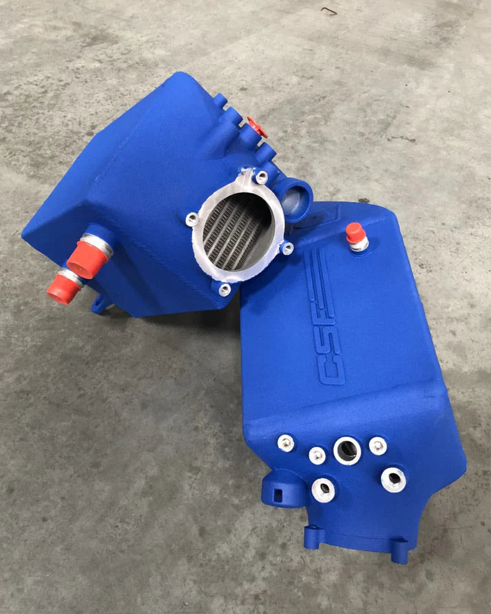 BMW F1X M5 & M6 Twin Charge-Air-Cooler Set Front View Blue