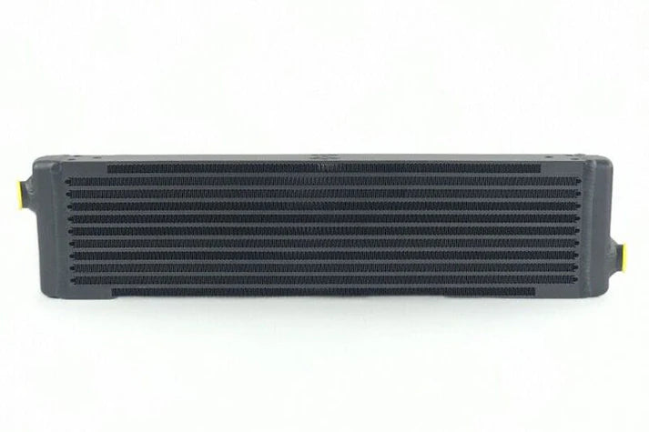 Universal Single-Pass Oil Cooler / IROC Porsche / M22x1.5 / 24L x 5.75H x 2.16W Front View