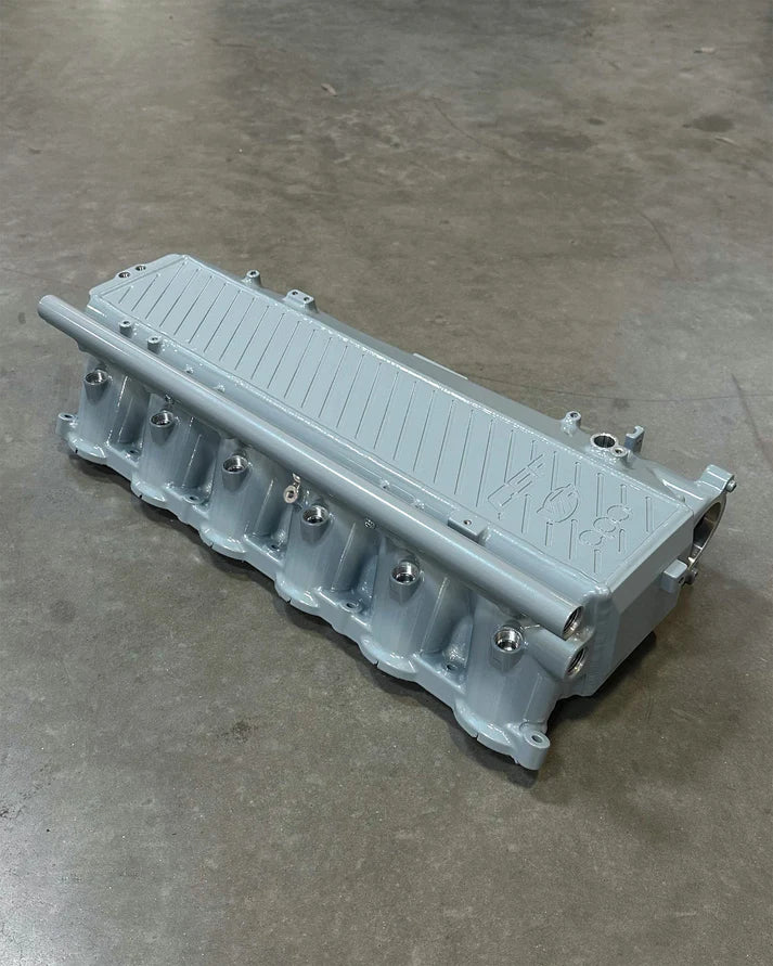 BMW Gen 1 B58 Charge Air Cooler Manifold Front View Grey