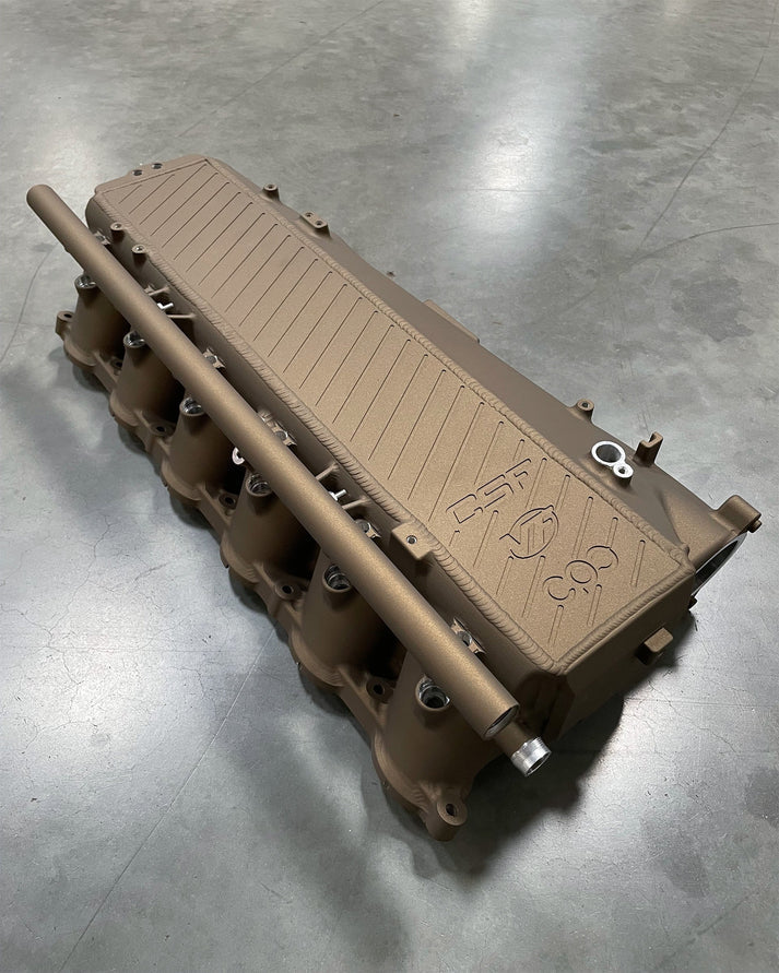 A90 Supra / BMW B58 Charge-Air Cooler Manifold Front View Bronze