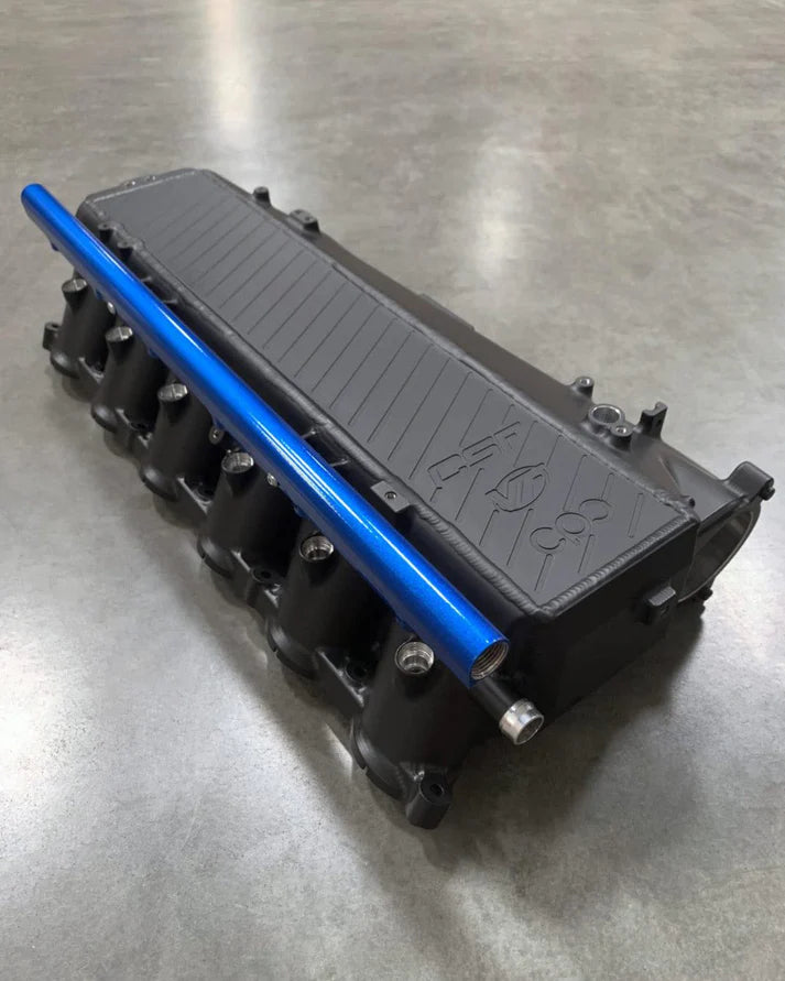 BMW Gen 1 B58 Charge Air Cooler Manifold Front View Black