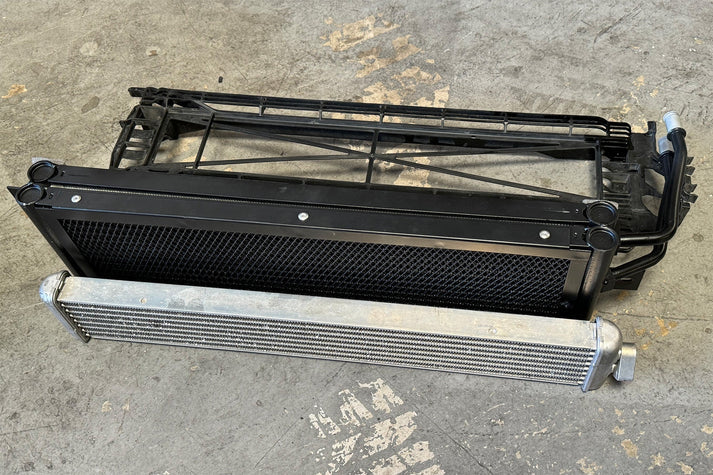 BMW F9X X3M / X4M Performance Cooling Module (Heat Exchanger + Trans Cooler) Front View