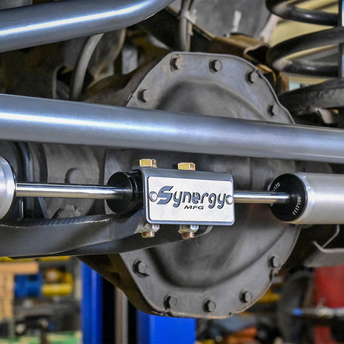 Synergy 2003-2013 Ram 2500 / 3500 Dual Steering Stabilizer Kit Front View