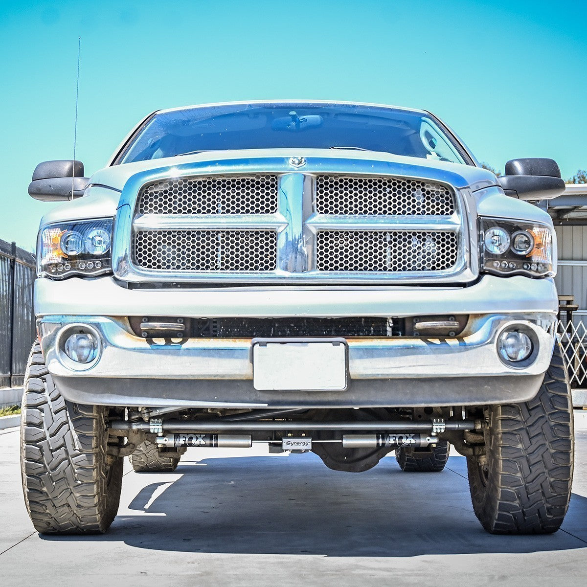 Synergy 2003-2013 Ram 2500 / 3500 Dual Steering Stabilizer Kit Front View