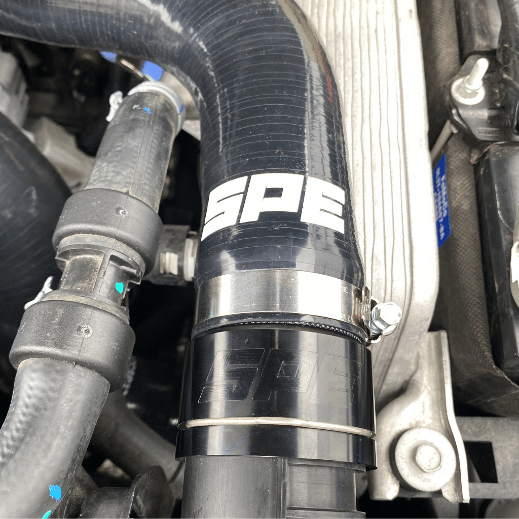 SPE Motorsport 2011-2024 6.7L Powerstroke Upper Radiator Hose Front View