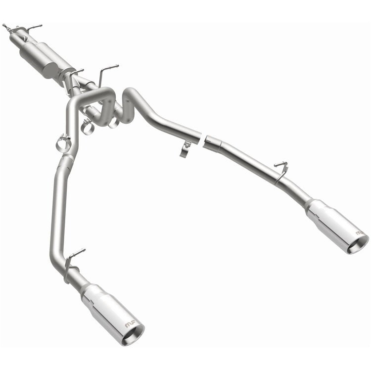 MagnaFlow 2025 Ram 1500 I6 3.0L SPEQ Series Polished Cat-Back Performance Exhaust System Front View