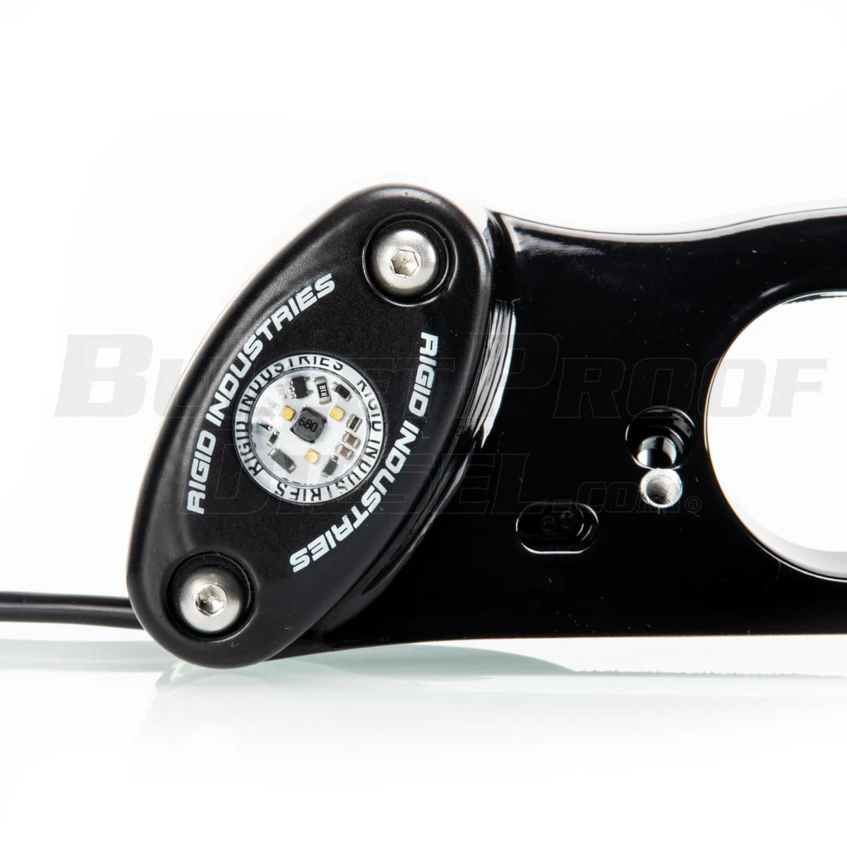 Third Brake Light Single Antenna Mount - With Rigid LEDs Front View