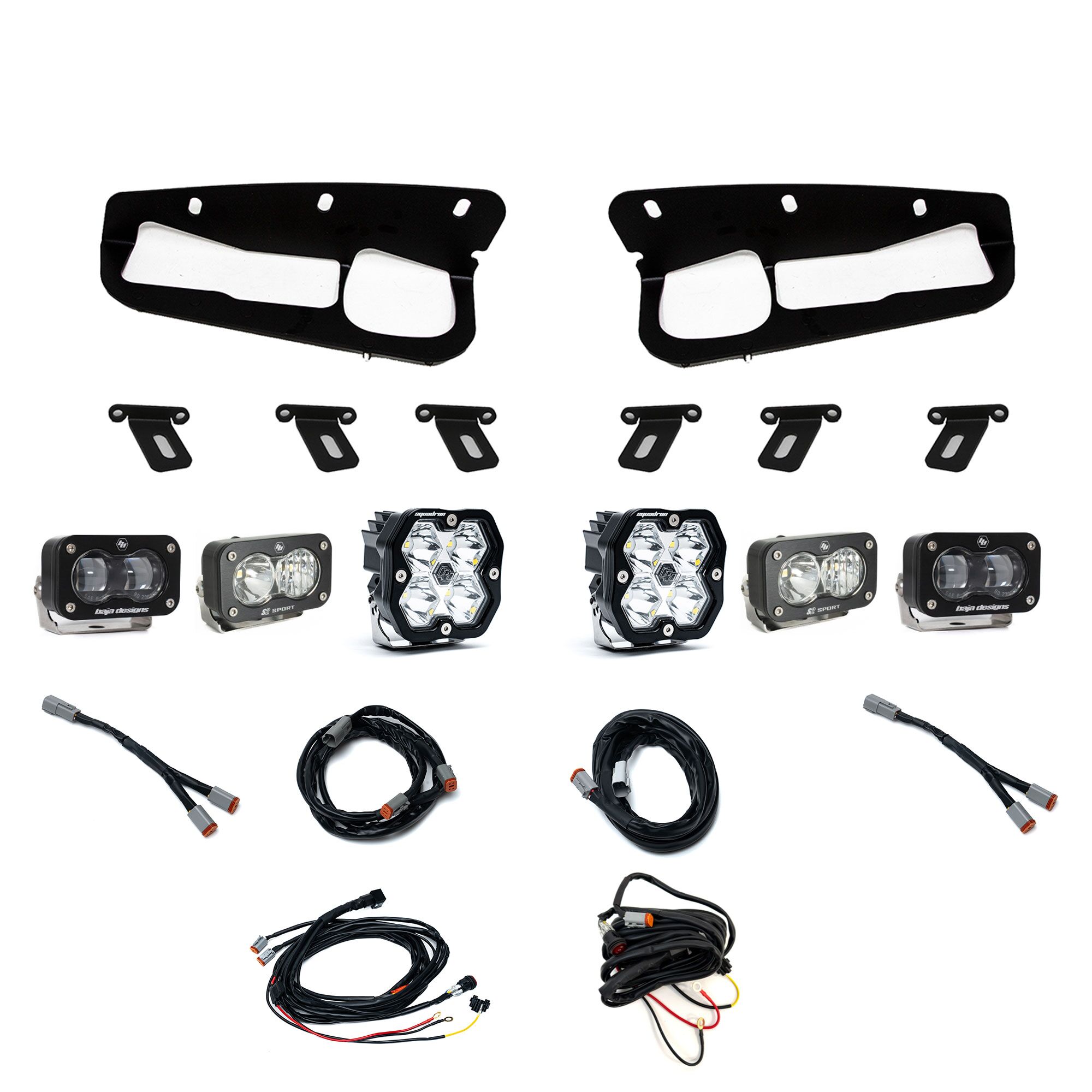Squadron 2.0 Sport/S2 Sport/S2 SAE "Sportman" Fog Pocket Light Kit - Ford 2021-26 Bronco; 2022-24 Bronco Raptor; Note: w/ Steel Bumper