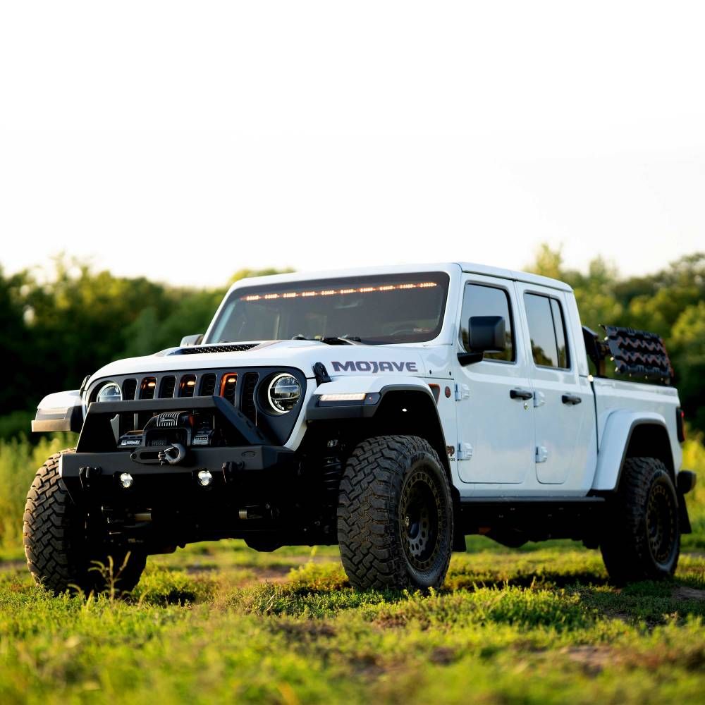 KC HiLites FLEX ERA 3 Dual Mode SAE Fog LED Light Pods | 2-Light Master Kit - Jeep Aftermarket Bumpers Front View