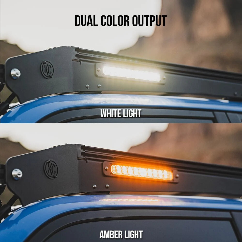 KC HiLites Profile 10” SideCast™ Flush Mount Lights Front View