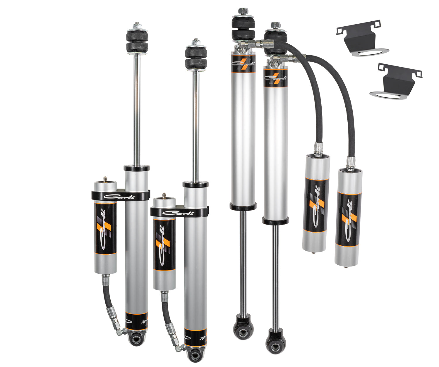 14'-24' Ram 2500 Backcountry Leveling System, Carli SPEC, Diesel 2.5" Base Kit Display of Included Parts