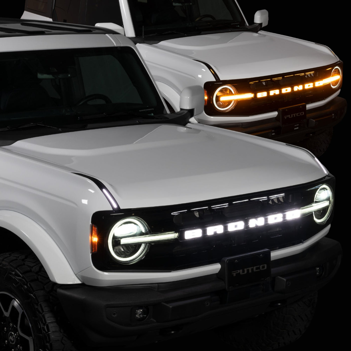 Putco Luminix Ford Bronco LED Grille Emblem - Fits Ford Bronco 2021-2024 Front View