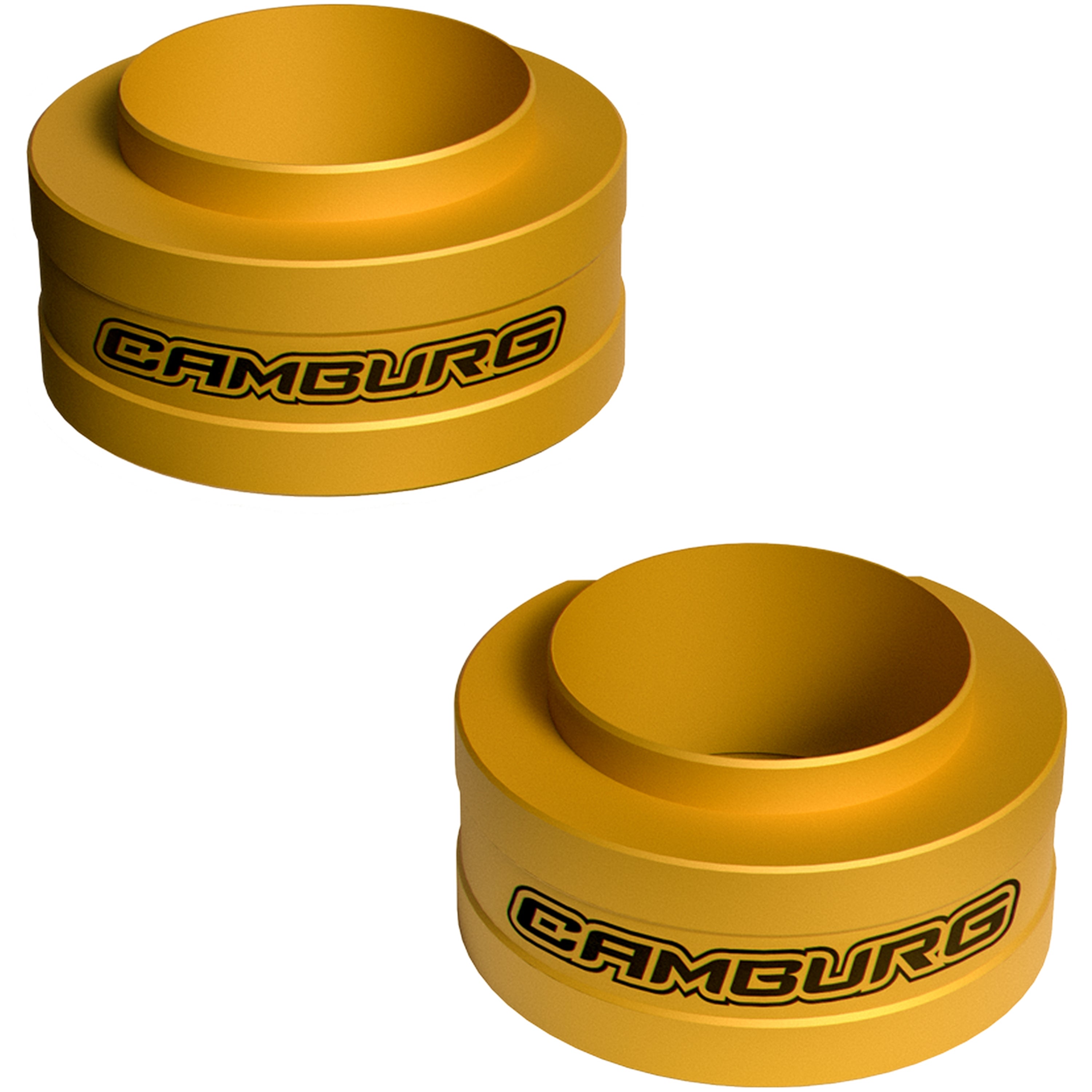 Camburg Engineering 2024-2025 Ford Ranger Raptor Front Coil Spring Preload Kit Black Front View Gold