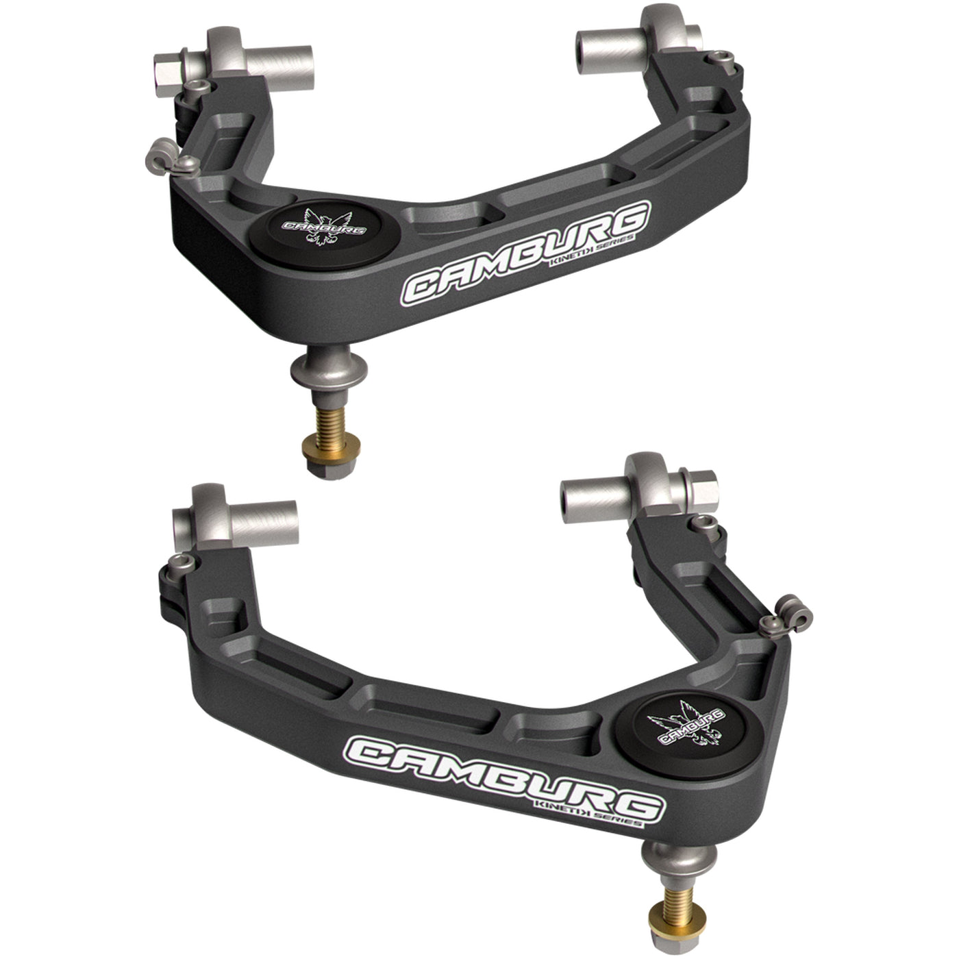 Camburg Engineering 2024-2025 Ford Ranger Raptor KINETIK Series Uniball Upper Control Arm Kit Front View Black