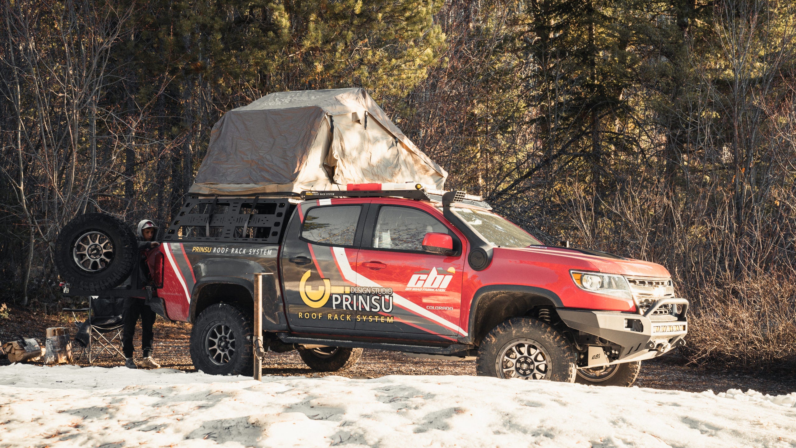 Chevy Colorado Sheet Metal Style Bed Rack | Short Bed Cab Height Front View