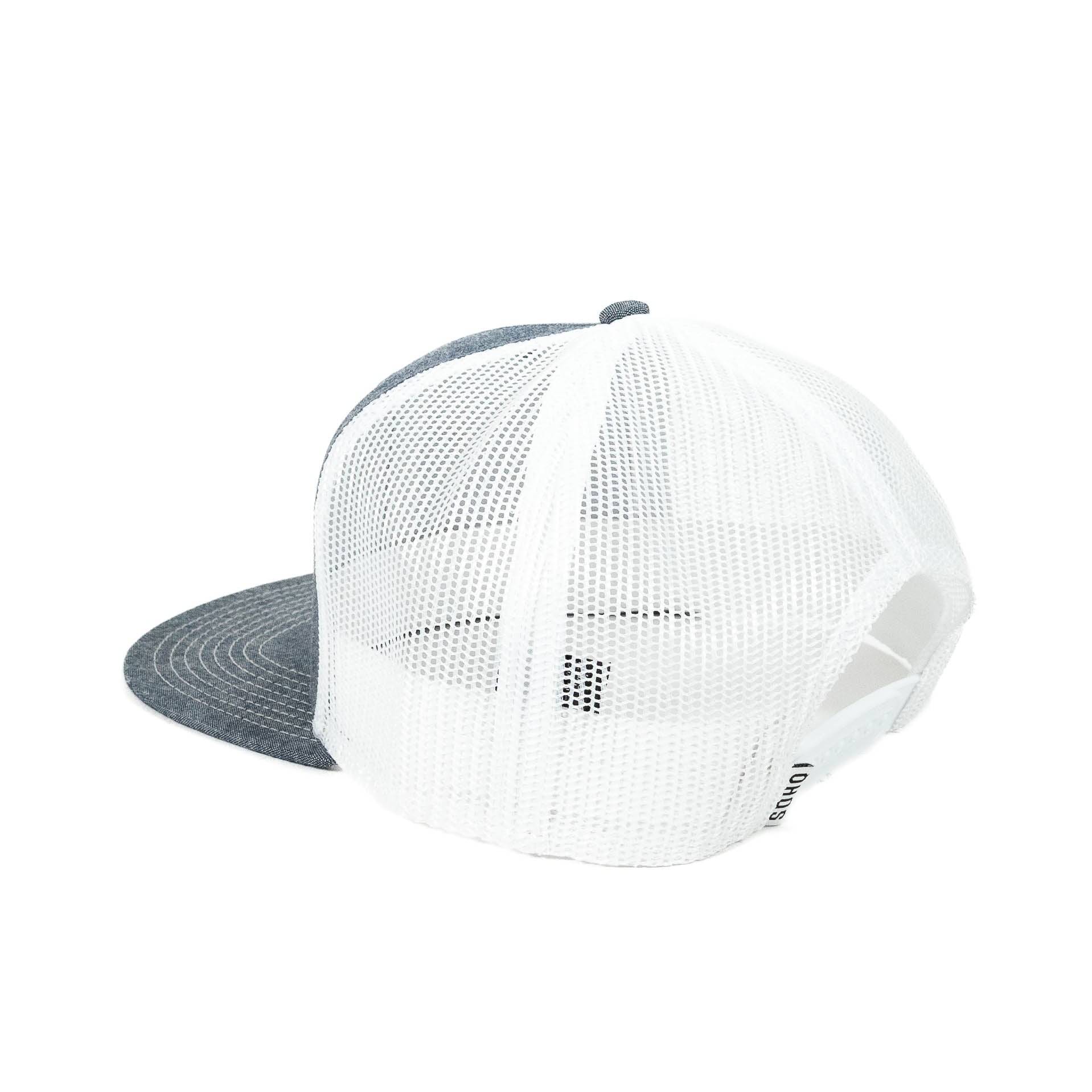 SDHQ Motorsports Chambray Blue Leather Patch Snapback Hat