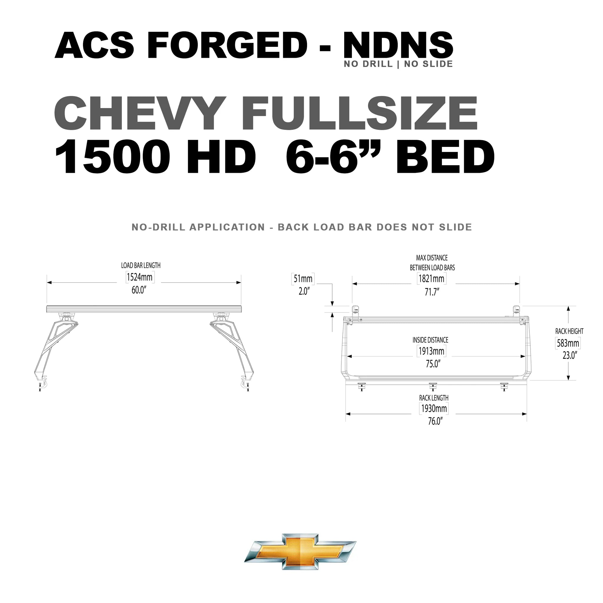 Active Cargo System - FORGED NO DRILL - Chevrolet/GM