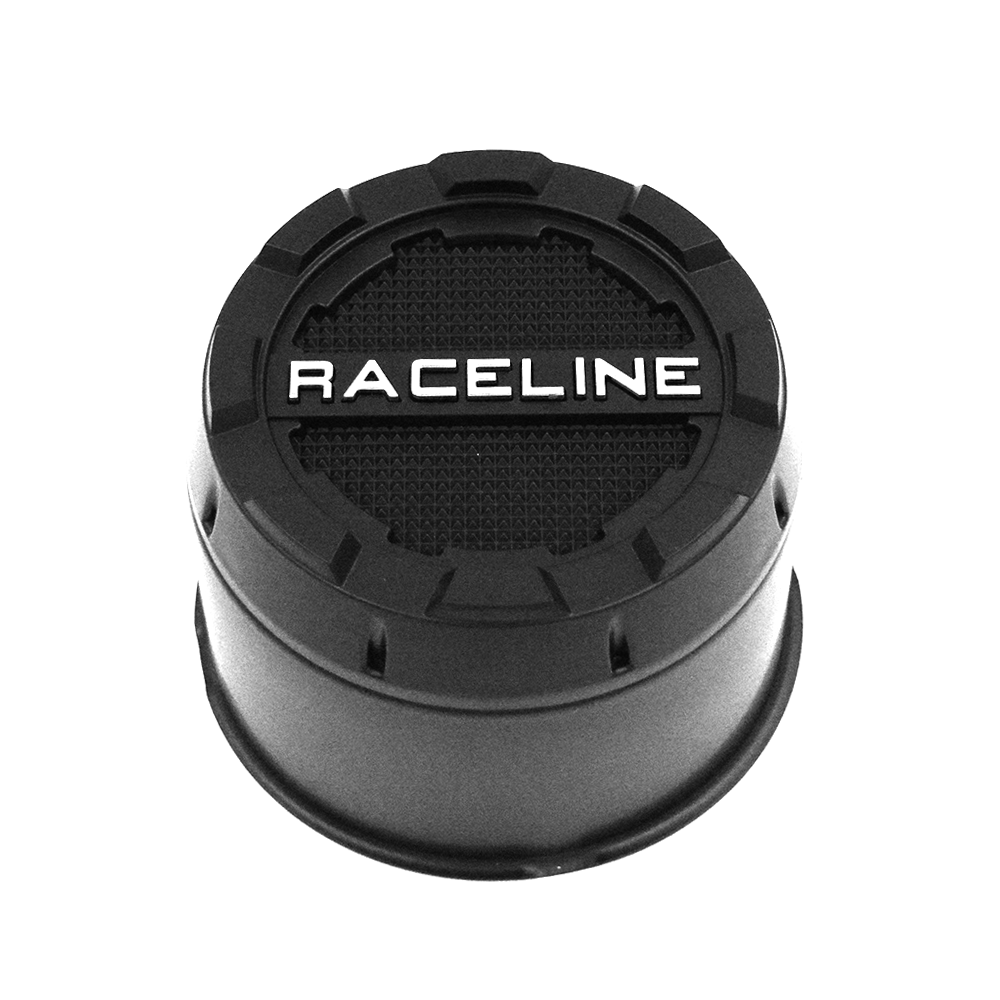 RACELINE WHEELS 2PC PUSH THROUGH BLACK CAP 3.70 BORE