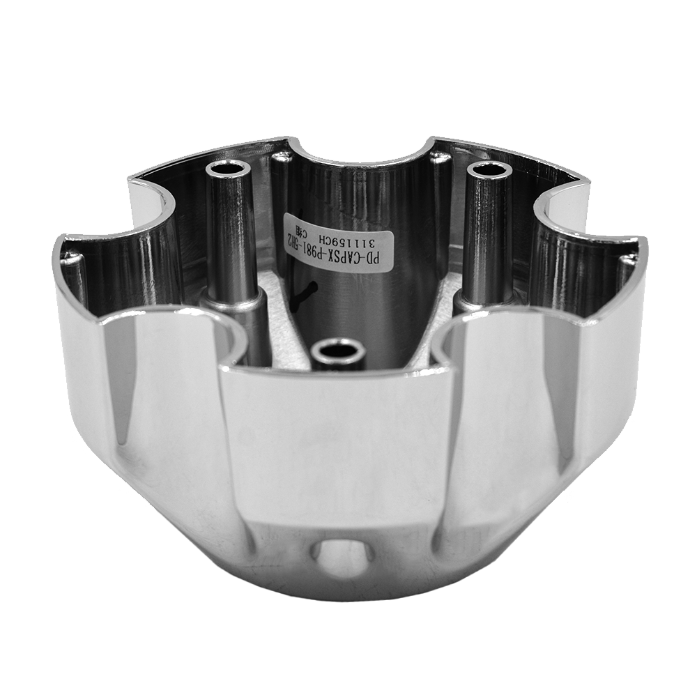 RACELINE 982 RAPTOR CAP CHROME W/BLACK LOGO 5X4.5
