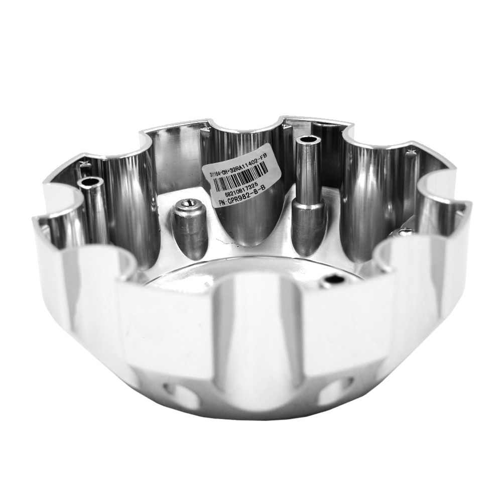 RACELINE 982 RAPTOR CAP CHROME W/BLACK LOGO 8X6.5/8X170