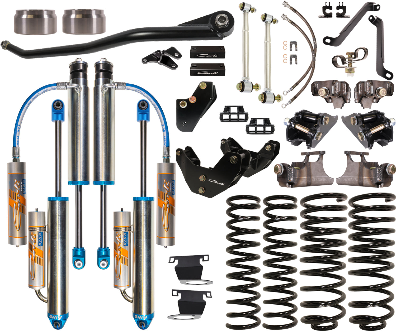 14-18 POWER WAGON & 2500 4X4 HEMI 3" LIFT DOMINATOR SYSTEM R2 COILS Display of Included Parts