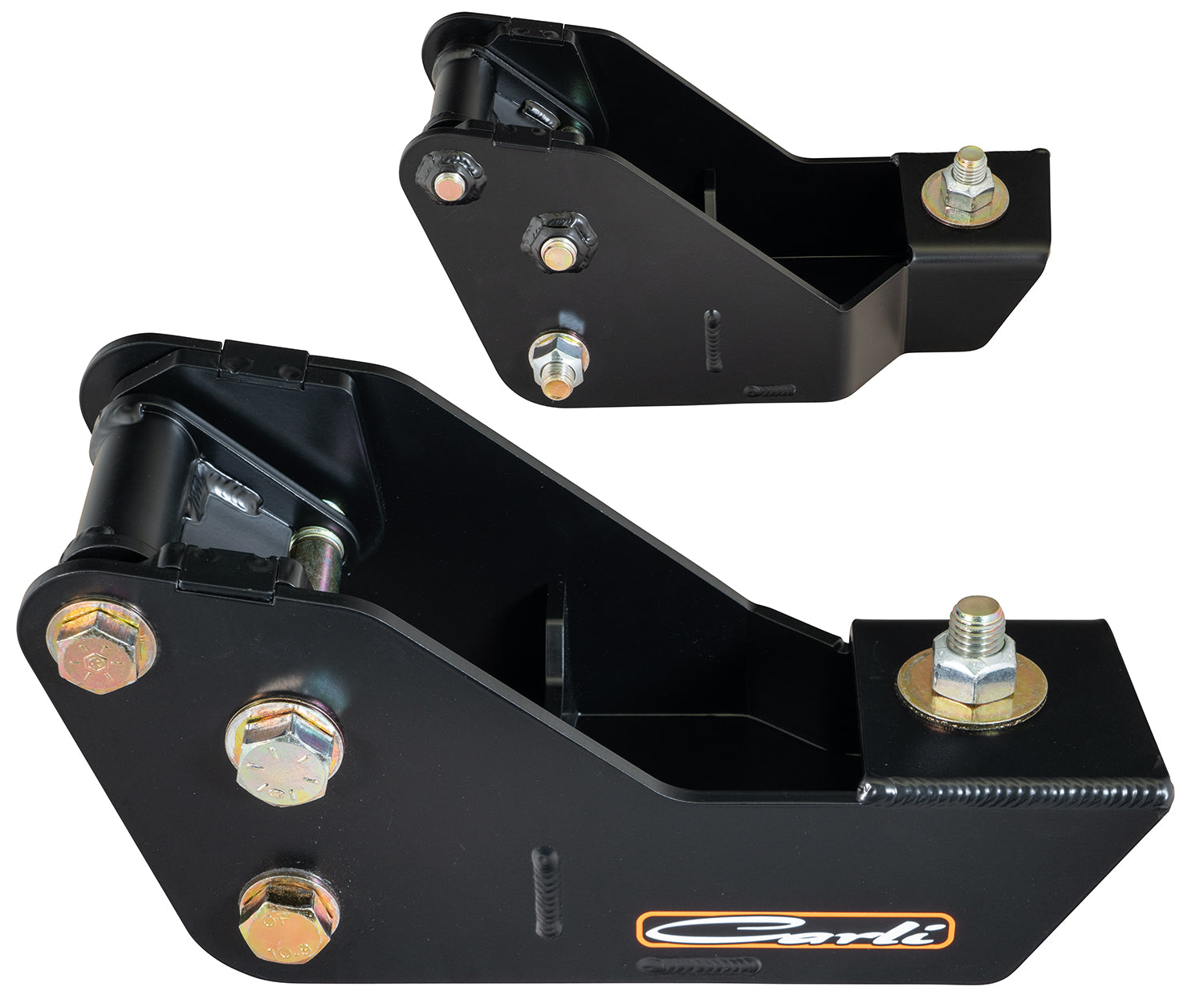 '23+ Ford F250/F350 Radius Arm Drop Brackets - 3.5" Lift Display of Included Parts