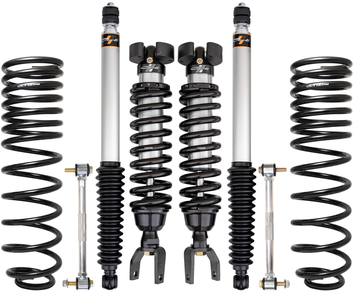 '19-24 Ram 1500 Carli 2.0 Commuter Suspension System Display of Included Parts