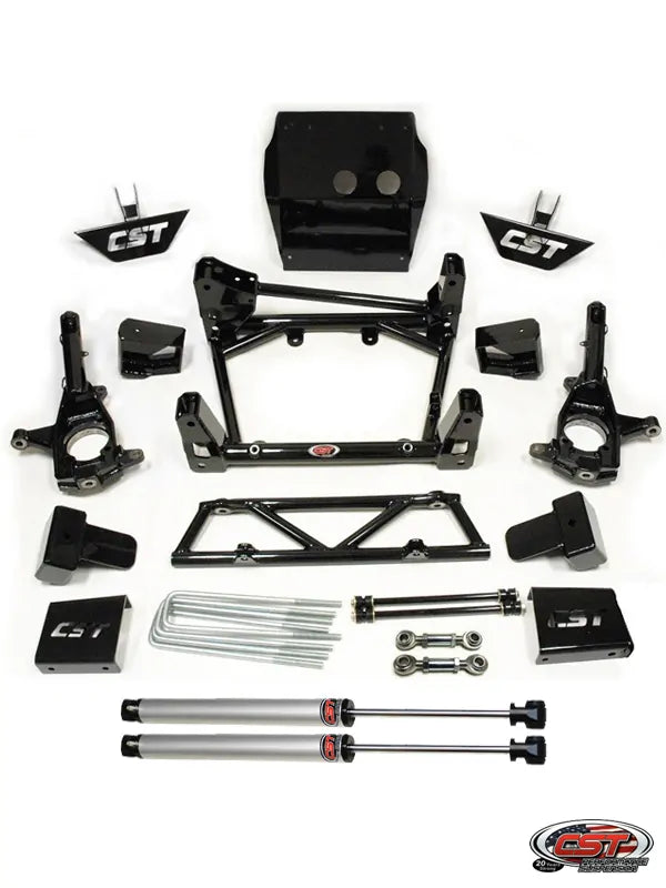 CST 11-19 GM 2500 / 3500 6-8″ Stage 2 Suspension System Front View