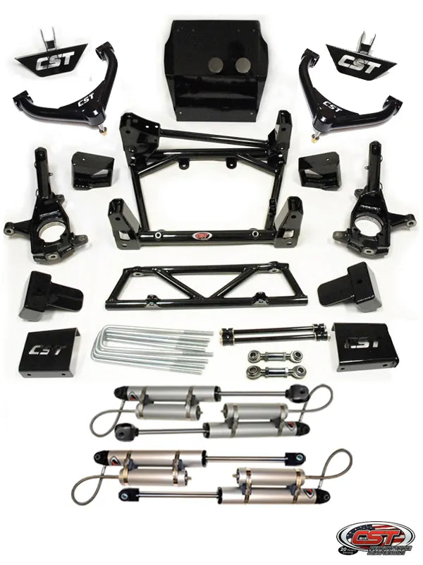 CST 11-19 GM 2500 / 3500 6-8″ Stage 6 Suspension System (w/ Uniball UCA’s) Front View