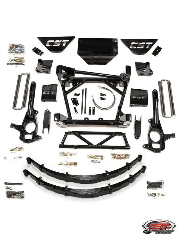 CST 11-19 GM 2500 / 3500 8-10″ Stage 1 Suspension System (w/ Soft-Ride Leafs) Front View