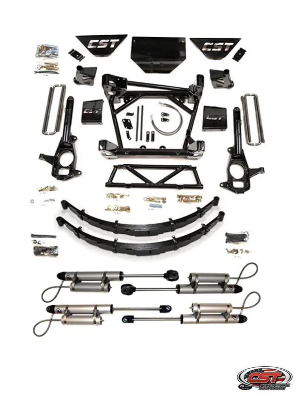 CST 11-19 GM 2500 / 3500 8-10″ Stage 4 Suspension System (w/ Soft-Ride Leafs) Front View