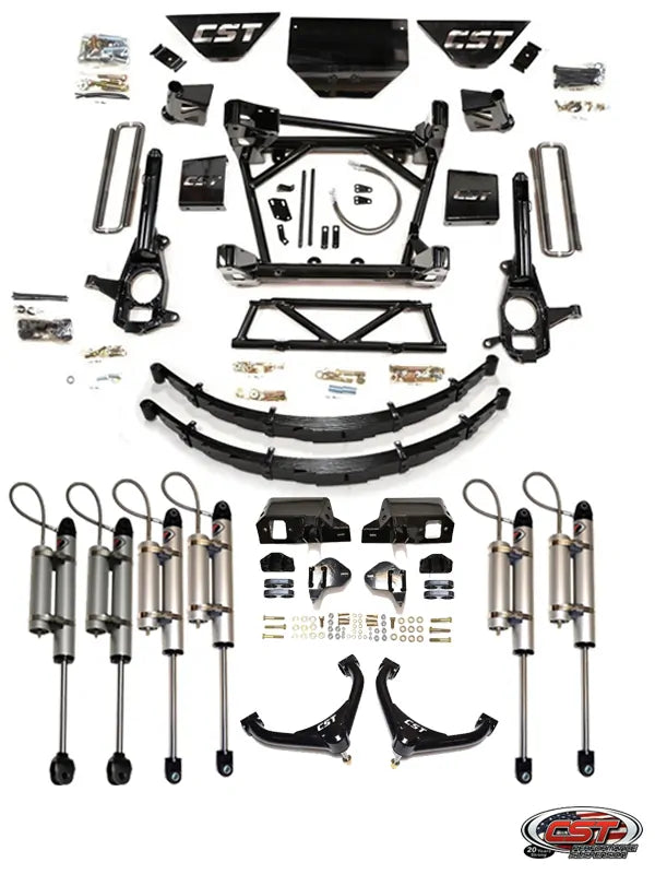 CST 11-19 GM 2500 / 3500 8-10″ Stage 7 Suspension System (w/ Soft-Ride Leafs & Uniball UCA) Front View