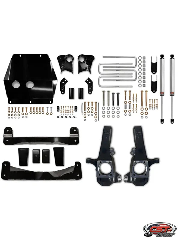 CST 20-25 GM 3500 4″ Stage 2 Suspension System Front View