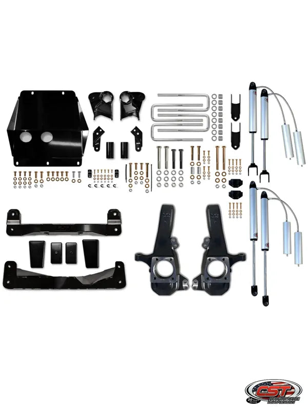 CST 20-25 GM 3500 4″ Stage 5 Suspension System Front View