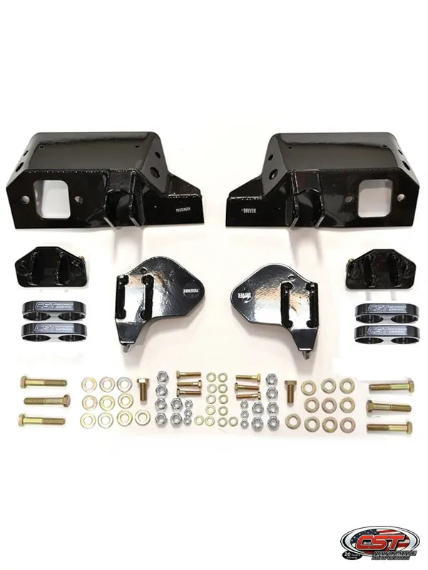 CST 11-19 GM 2500 / 3500 6-8″ Stage 8 Suspension System (Dual Shocks w/ Uniball UCA’s) Front View