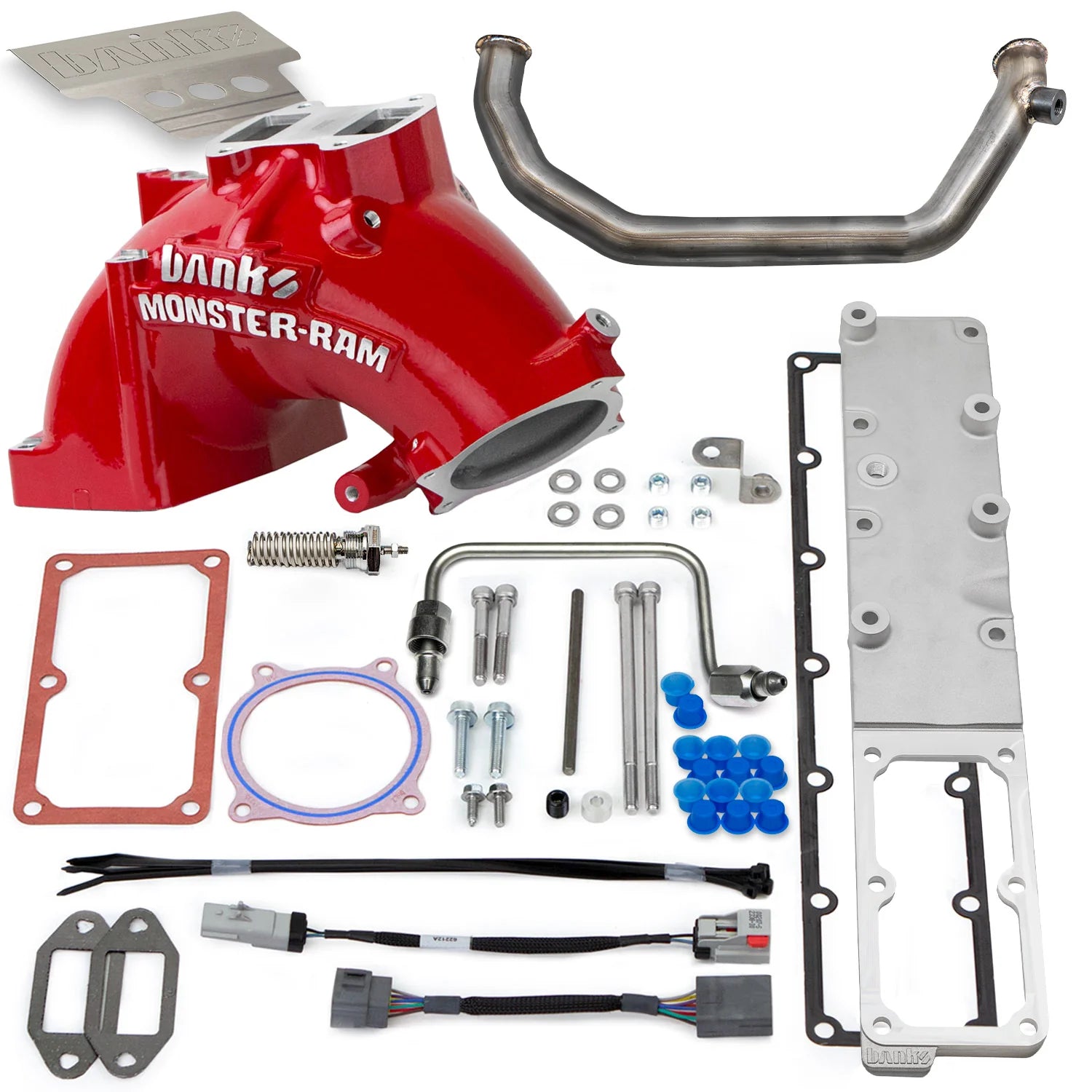 Ram Intake and Killer Grid Heater Upgrade (Chassis Cab) Front View Red