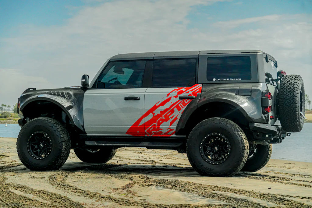 2022-2023 Ford Bronco Raptor Fenders Display on Vehicle