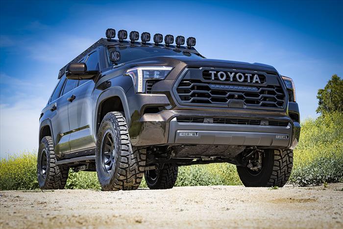 ICON 2023-2025 Toyota Sequoia, 3-4.5" Lift, Stage 10 Suspension System, Tubular, CDXS Front View