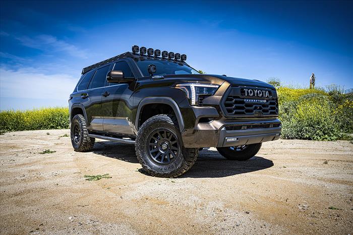 ICON 2023-2025 Toyota Sequoia, 3-4.5" Lift, Stage 10 Suspension System, Billet, CDXS Front View