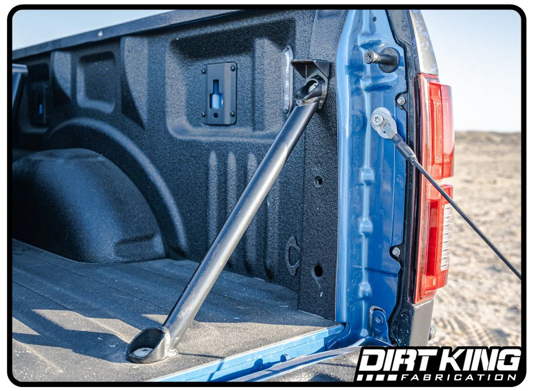 15-20 F150 Bed Supports with Whip Mounts Front View