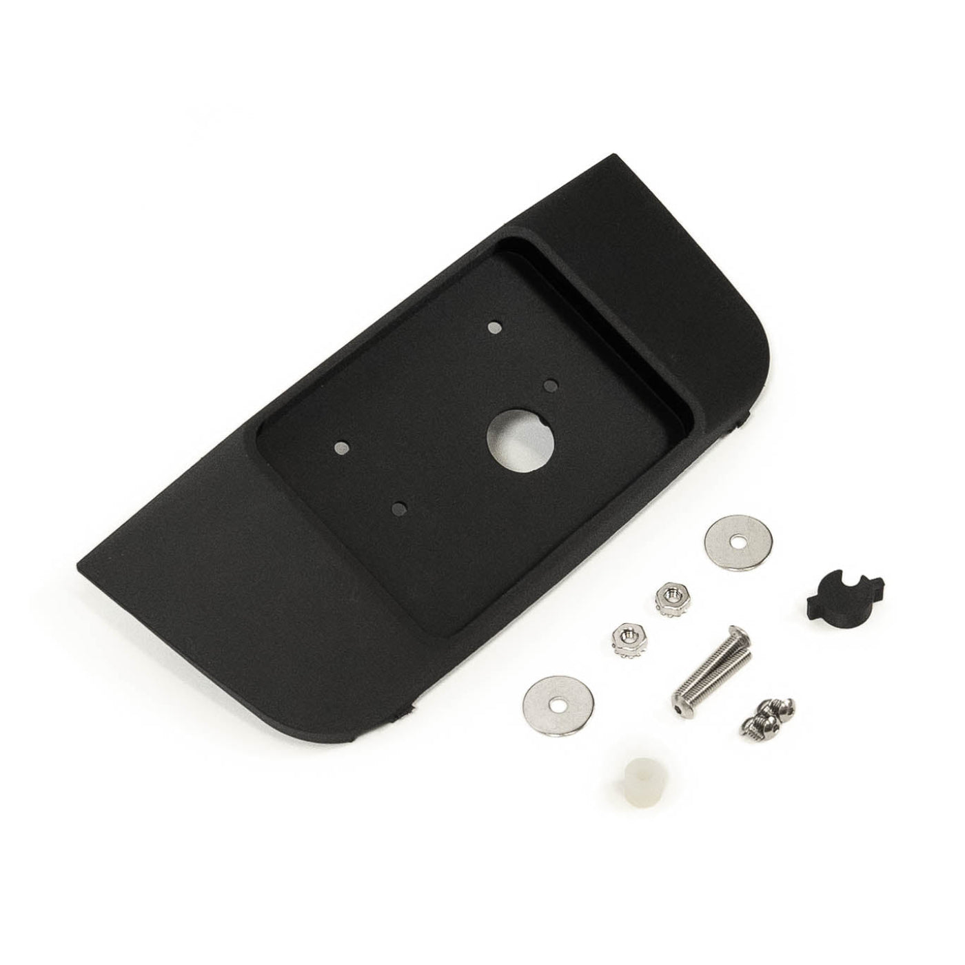 2021-2025 Ford F150/Raptor/Raptor-R SDHQ Built 3D Printed Sunglass Keypad Mount Conversion display of included parts and hardware