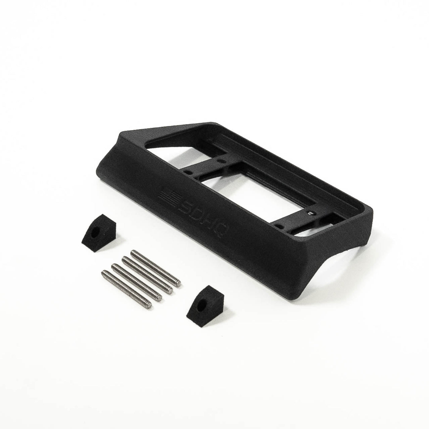 '15-20 Ford F150 SDHQ Built Switch Pros SP-9100 Flow Through Center Console Keypad Mount display of included parts and hardware