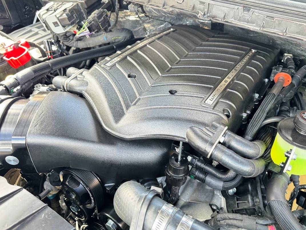 '20-22 Ford Super Duty 7.3L Gen 6 Supercharger Kit Top View Black
