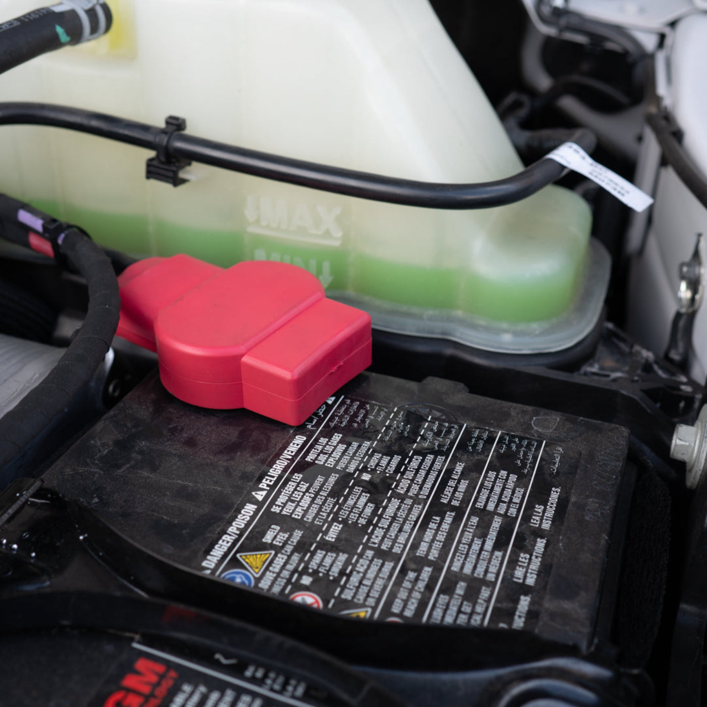 2023-2025 Ford F250/F350 Billet Dual Battery Terminal Upgrade Kit installed