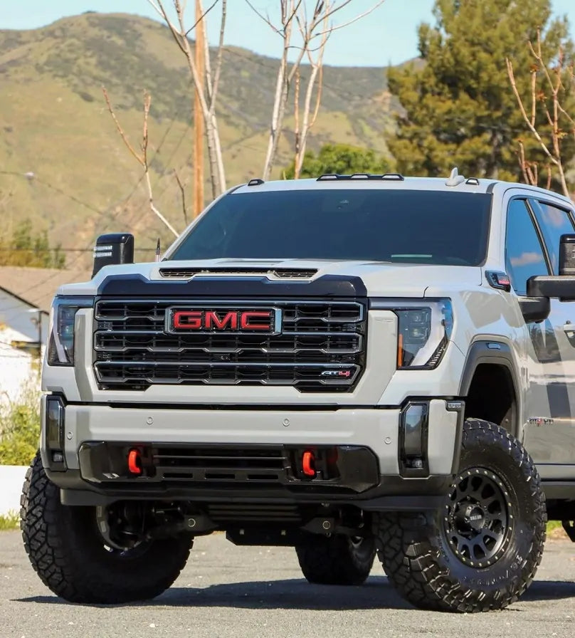 CST 20-25 GM 2500 4″ Stage 10M Suspension System w/ Midnight Edition CST Pro-Series 2.5 Shocks Front View