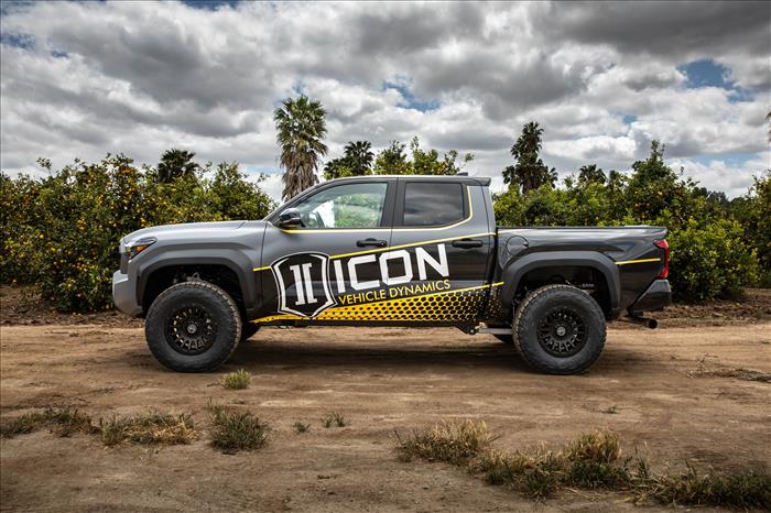 ICON 2024 Toyota Tacoma 1.25-3" Lift, Stage 12 Suspension System, Billet Front View